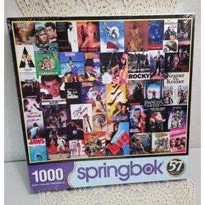 Springbok 1000 Piece Jigsaw Puzzle Going to the Movies - Made in USA New Sealed